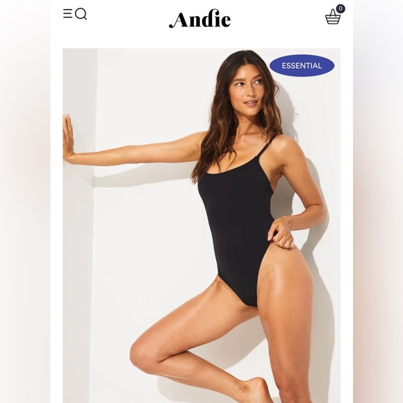 NWT Andie swimsuit - The Amalfi one piece xs black - Picture 5 of 6